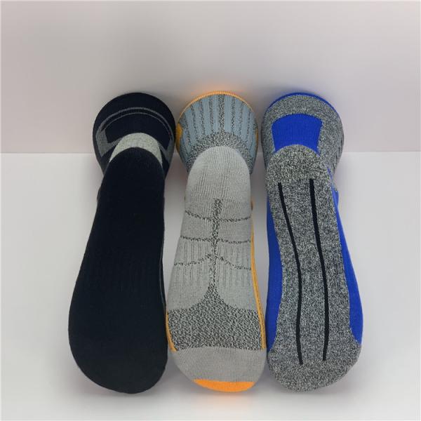 Breathable Sport Long Socks for Men Thick Anti Slip Sports Socks in Orange