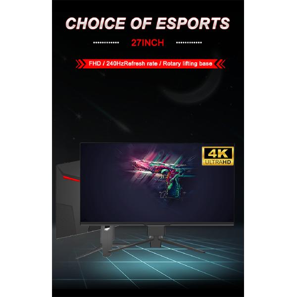 Monitor LED para juegos de PC de 27 pulgadas 144Hz 165Hz 180Hz 200Hz 240Hz Nano IPS Puerto DP Soporte ajustable