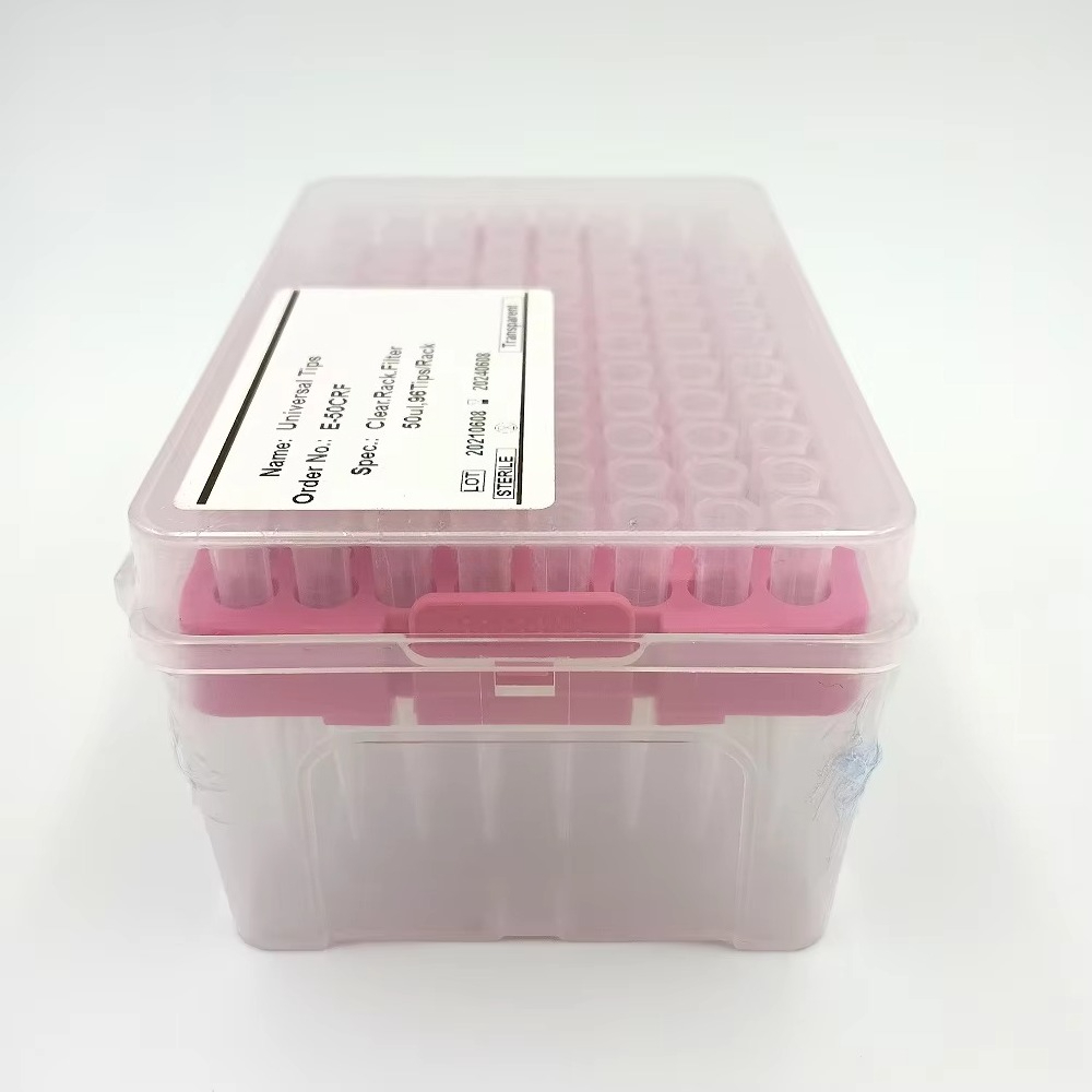 Disposable Lab Consumables DNase RNase Free 50ul Filter Pipette Tips