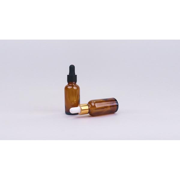 Essence Oil Refillable Amber Glass Dropper Bottle 60ml With Aluminum Closure