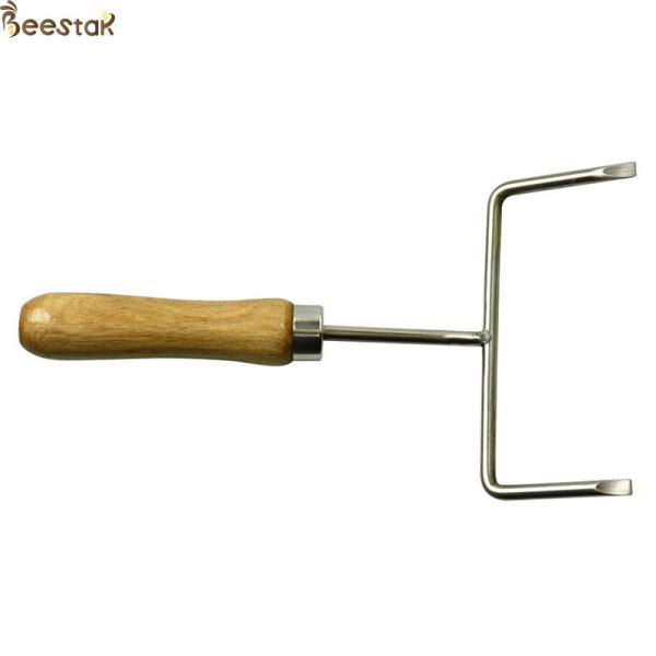 Beekeeping Equipment Stainless Steel Foundation Sheet Fork With Wooden Handle