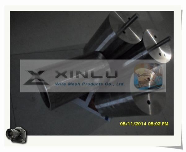 3,3 x do entalhe de aço inoxidável do fio 0.7mm da cunha de 6.5mm o filtro cilíndrico personalizou