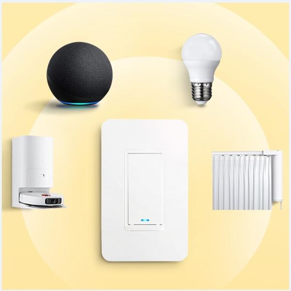 Wall Mounted Smart Wifi Switch Rocker Timer Smart Switch 10A 110V - 250V AC