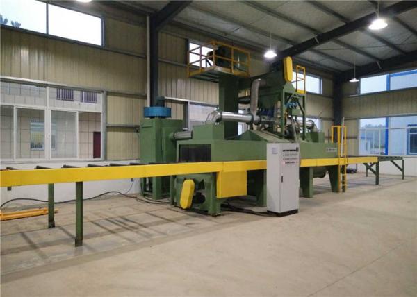 Small Shot Roller Conveyor Blast Machine For Cleaning Aluminum Parts / Channel Bars