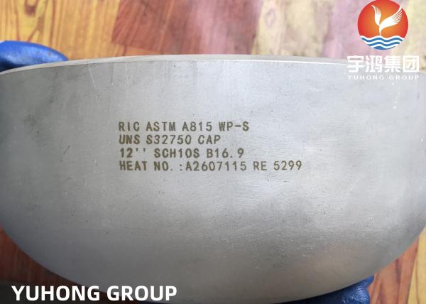 ASTM A815のバット溶接付属品のUNS S32750/S32760継ぎ目が無い帽子DN100 SCH40S