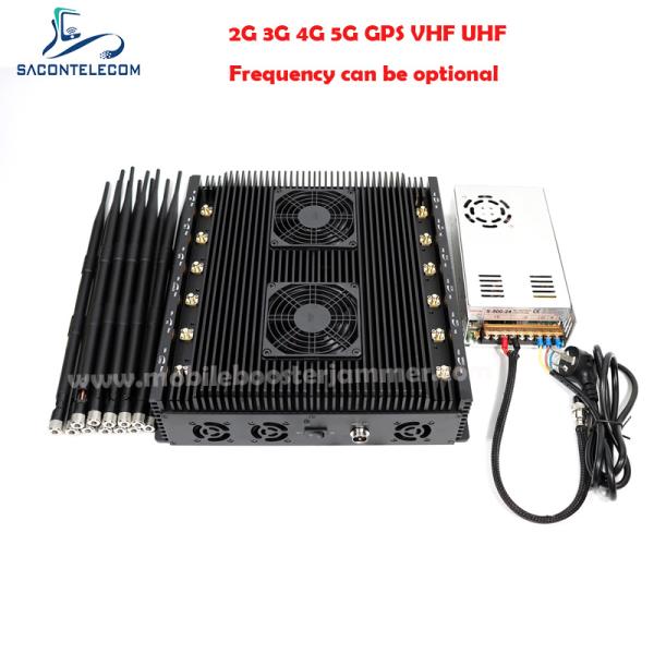 80м 5G блокировщик сигналов VHF UHF GPS Locker 12 каналов VHF