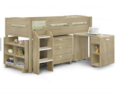 Factory Cheap Price Latest Design Kids Bunk Bed with Desk and Storage