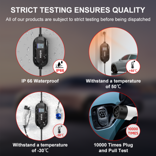 Portable Type 2 EV Charger 7kW Mode 2 EV Charging Cable OEM ODM Customization