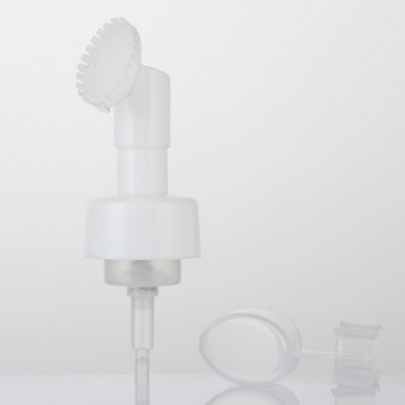 42mm 43mm Personal Care Packaging Soft Silicone Brush Foam Pump for Shampoo Bottle