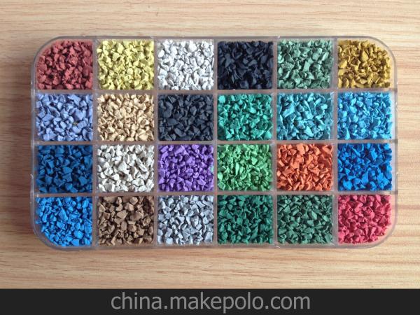 Multi Size EPDM Crumb Rubber Blue Granular Rubber Customized For School Playground