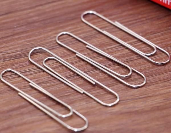 Zinc Finish 78mm Jumbo Round Metal Paper Clips For Office Stationery