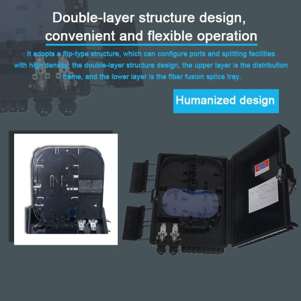 Волокно PE 16 ABS ПК черноты шкафа распределения оптического волокна ядра на открытом воздухе соединяя 1*16