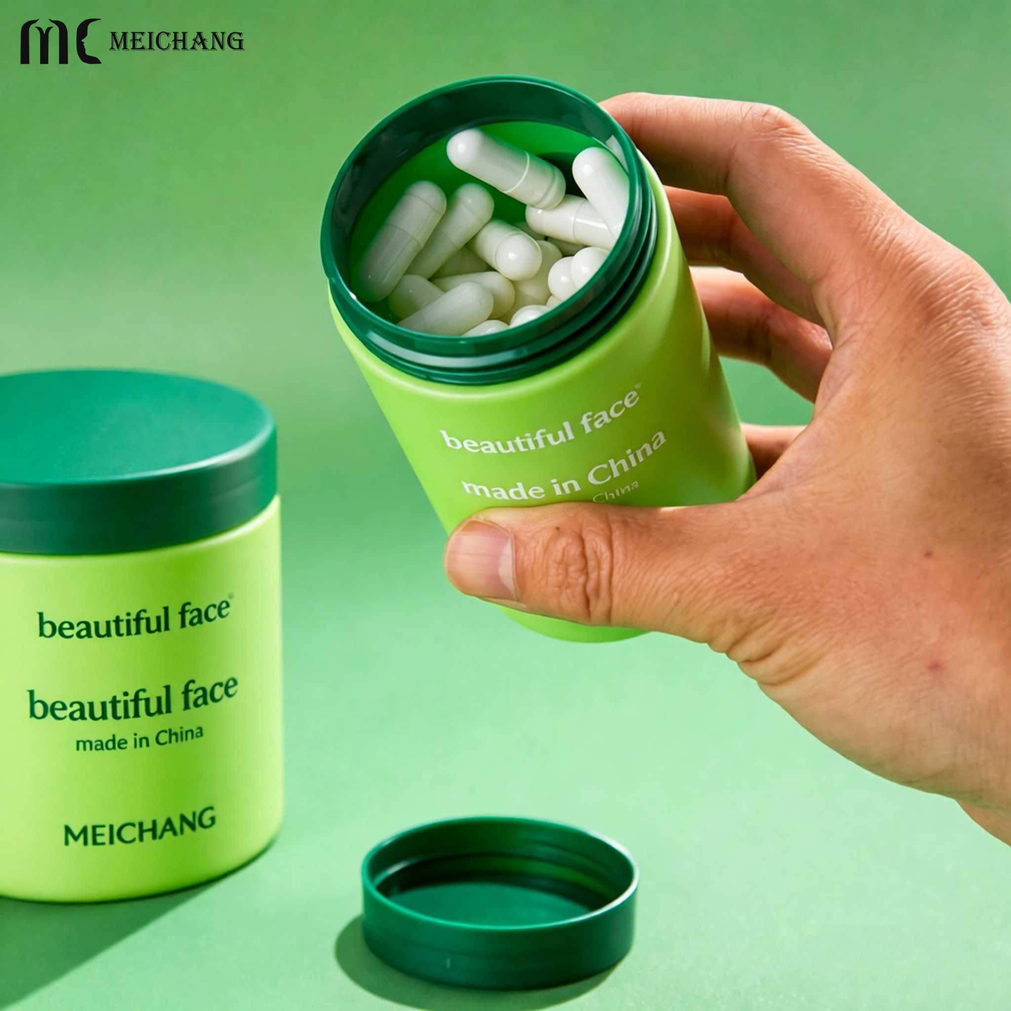 120ml 150ml 180ml 250ml Refillable Matte Frosted PET Capsule Supplement Jar(MC-P-565)