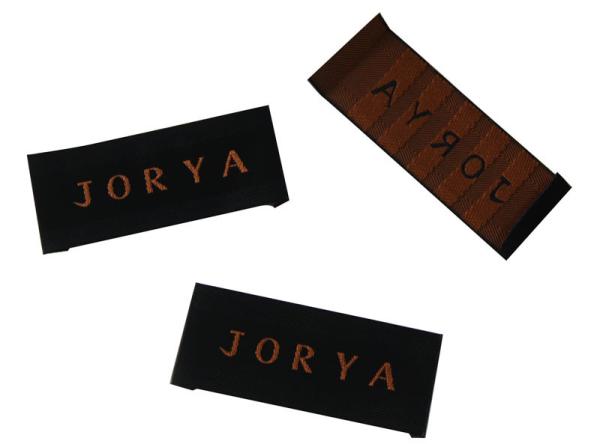 Crochet Handmade Clothing Labels Soft Edge Satin Surface Acurate logo end foled for garment