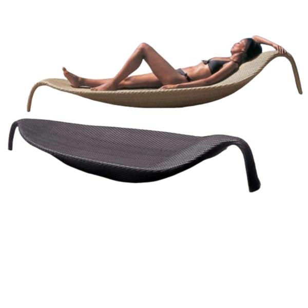 190x45x64cm Sun Loungers Chaise Weaving Vine Lying Chair Courtyard Party Sunbed