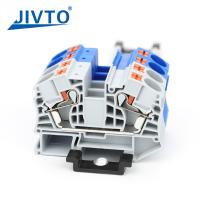 PT16 Din Rail Push-In Terminal Block, connecteur de câble à alimentation électrique 16 mm2 sans vis