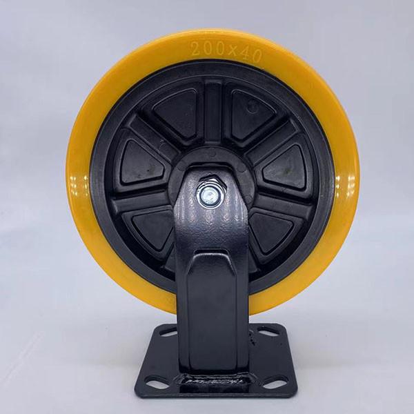 Rigid Casters Wheel Heavy Duty Caster Wheel TPE Tread Castors 200mm