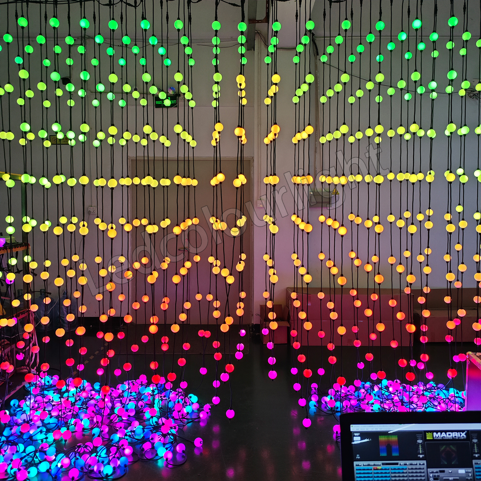 IP65 Waterproof 50mm DMX512 RGB LED Pixel Ball Light String for Stage Lights