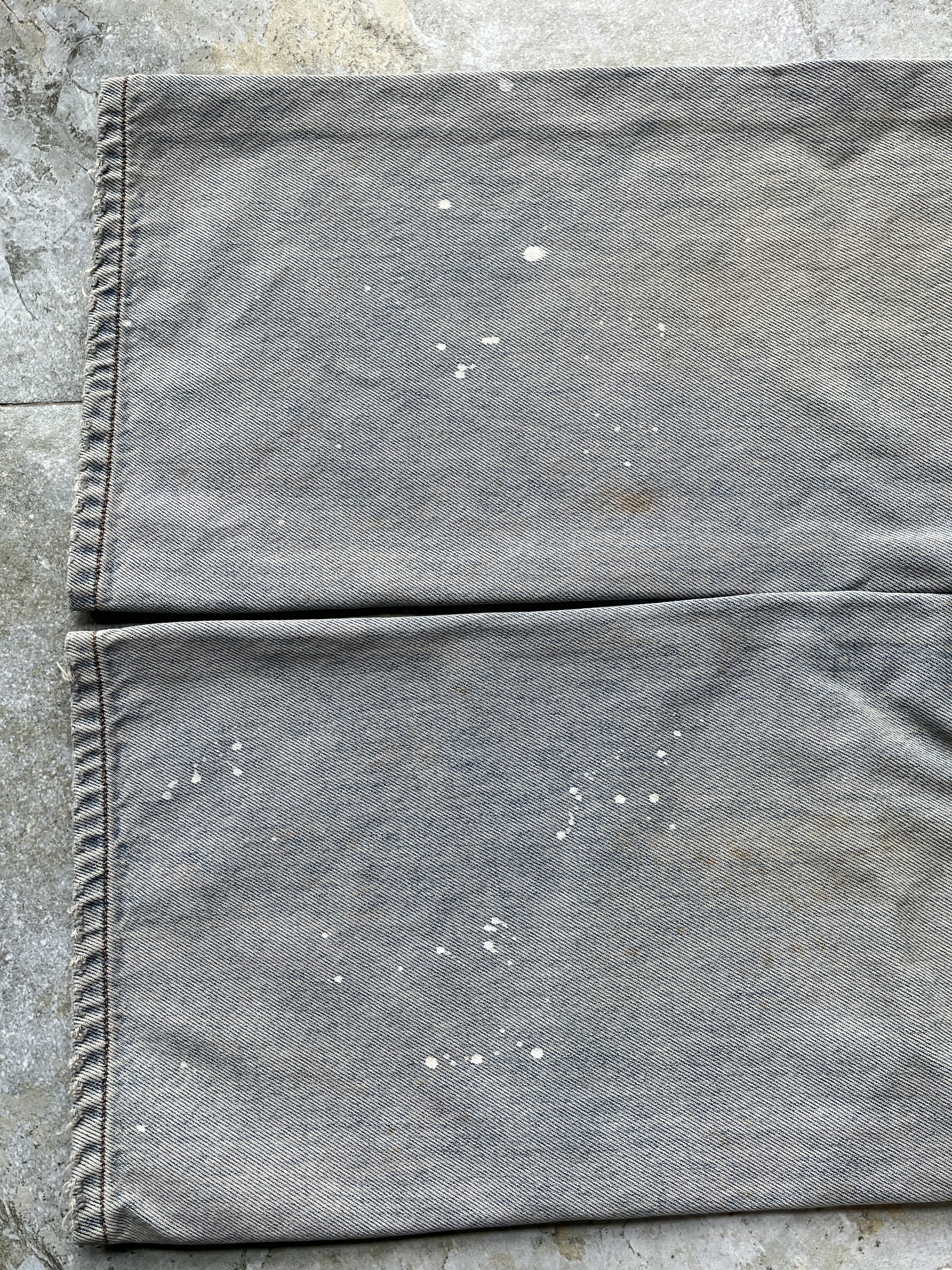 Paint Splatter Men's Jeans Mid Waist Flare Bootcut Jeans Light Wash