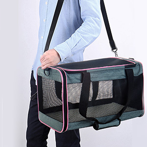 Cat/Dog/Pet/Puppy Carrier,Top Load Pets Travel Carriers for Cats Dogs with Shoulder Strap & Removable Mat,Mesh Cat