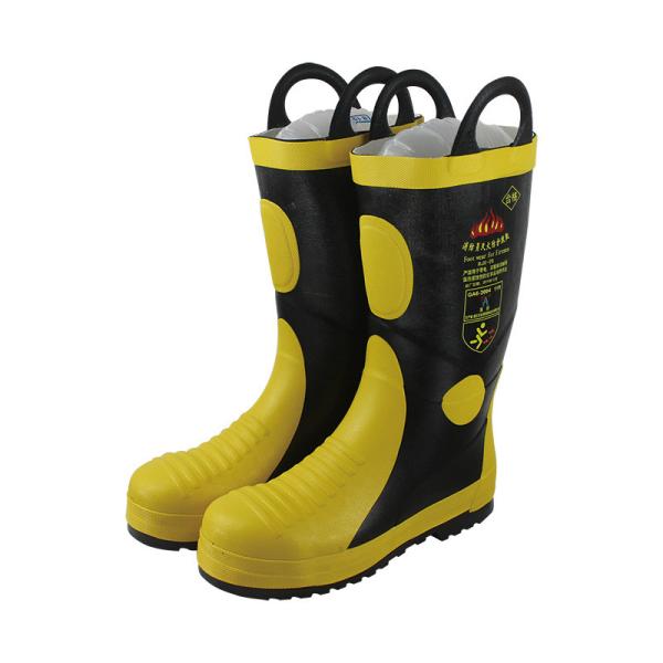 Certificação de incêndio Bombeiros Botas de incêndio Segurança Botas de borracha retardadoras de chamas Botas de aço Sola de incêndio Produtores