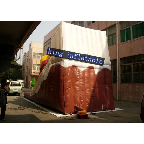 7 * o OEM de 4m & o PVC do ODM inflável secam a corrediça com superman e árvores verdes para o arrendamento