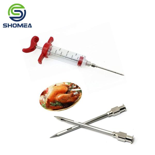 SHOMEA Custom 304/ 316 stainless steel BBQ Turkey Marinade Injection Needle with side hole