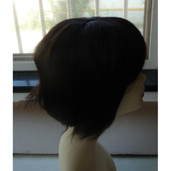 Average Cap Ladies Wigs Medium Brown Stock Wigs 110% Density