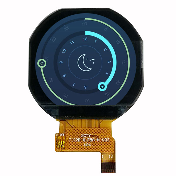 Небольшой круговой дисплей LCD, круглый интерфейс Spi MCU модуля LCD 1,22 дюйма