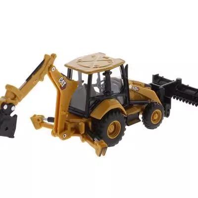 1/64 Scale Diecast Masters Heavy Equipment Backhoe Loader Alloy Construction Vehicle Model 85765