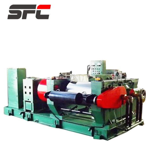 Reclaimed Rubber Refiner Machine with Overload Protection Chilled Cast Iron Rolls and Emergency Stop Mechanism
