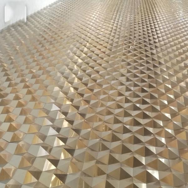 201 304 Color Stainless Steel Sheet Coated Decorative 3D Metal Wall Panels