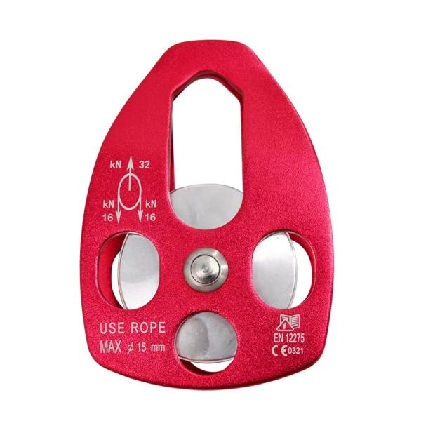 Versatile Climbing and Descending Hardware 7075 Rescue Pulley Aluminum Bearing System