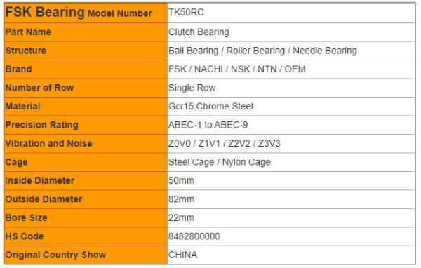 TK50RC Clutch Bearing Special for Automobile Agricultural Machinery Main Pin Bearing