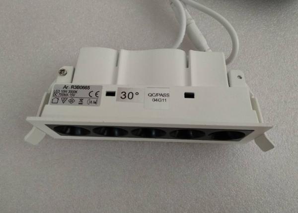 Energy Saving 10.5 W CRI80 Long Linear LED Recessed Downlight For Chain Shop