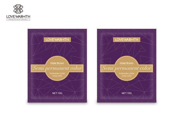 Convenient Highlight Semi Permanent Hair Color Cream Shine Bright Violet Color