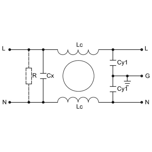 General Purpose EMI Power Line Filter 100DB Input  Durable Metal Housing