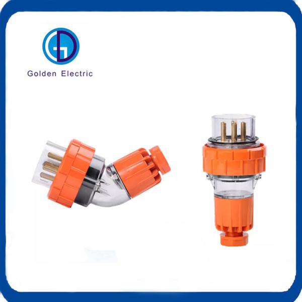 Multipin Electrical Plug Socket Connectors Safety Operation IP44 Panel Mounted Socket