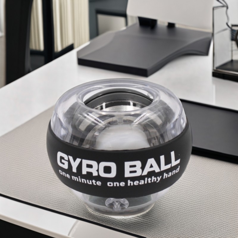 Best Selling Auto-Start Gyro Wrist Trainer Ball Strengthener for Arm Workout TikTok Power Wrists PC+Zinc Alloy Platinum Black