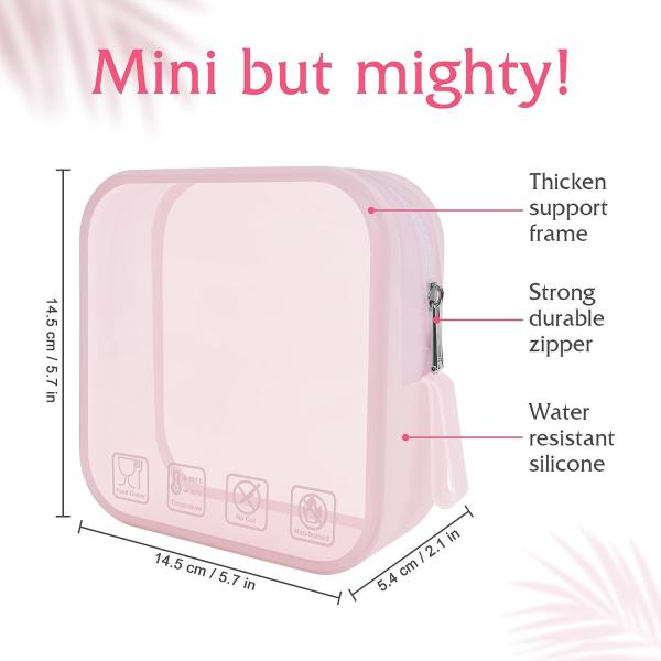 Smooth Soft Silicone Makeup Bags Lightweight Waterproof
