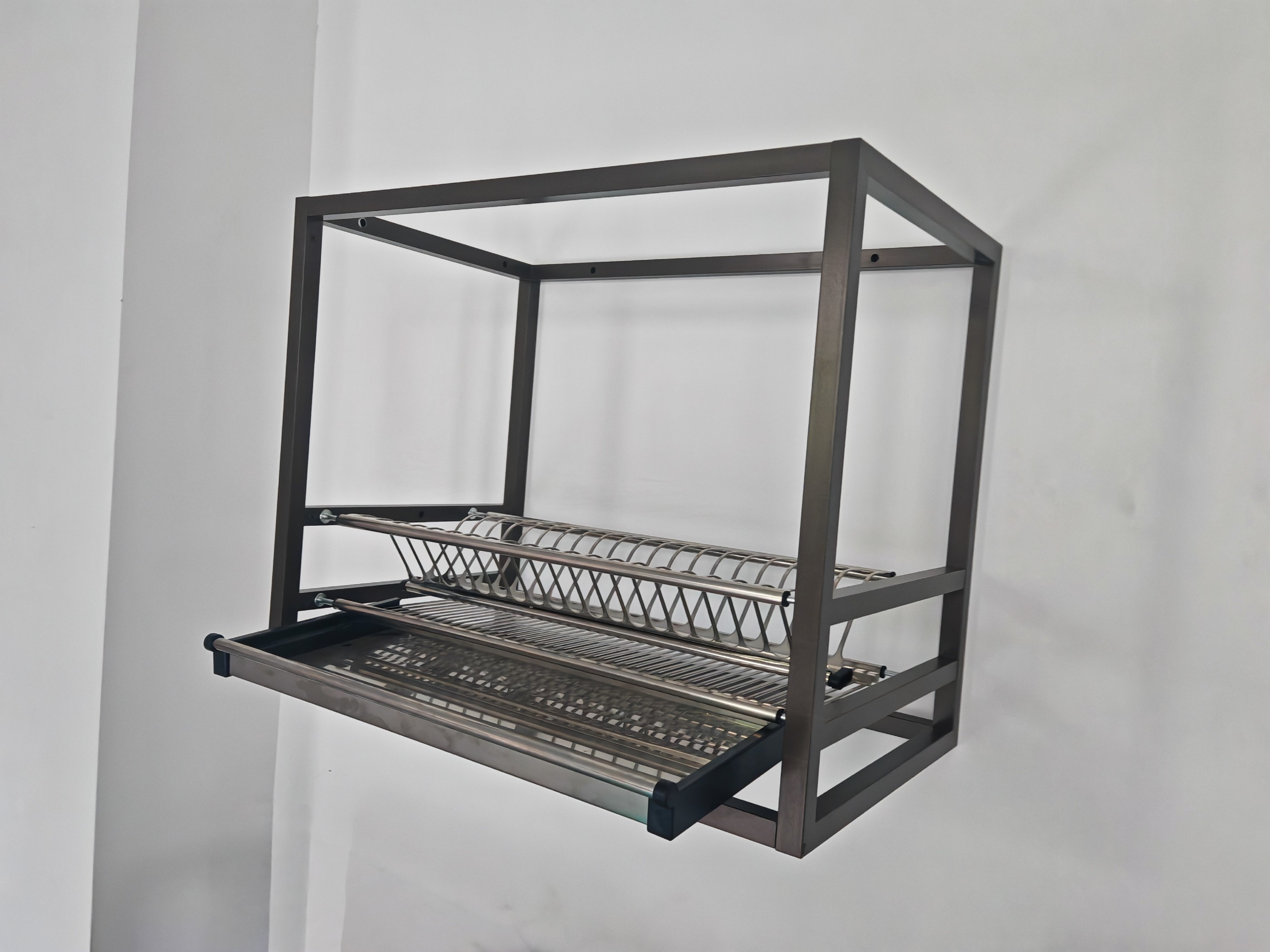 Custom Kitchen Storage Rack Cabinet Latest Design Metal Cupboard for Aluminum Dishes Dining Room Dining Islands & Carts