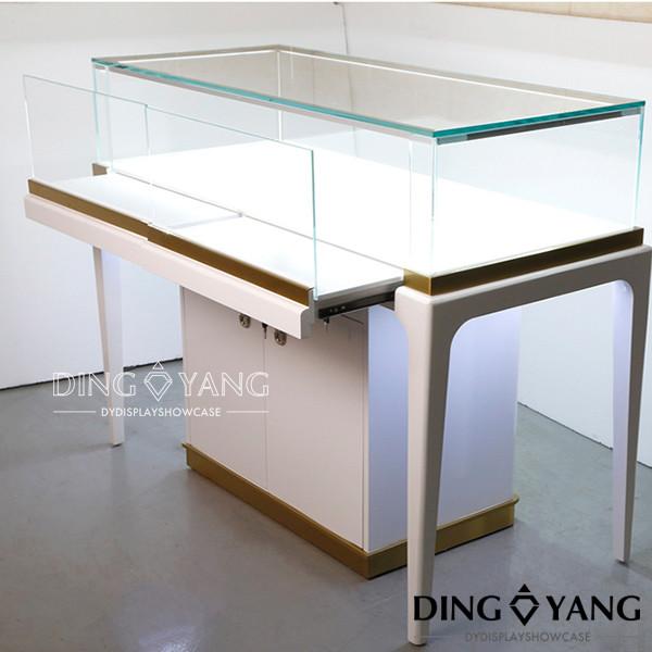 Óculos brancos super limpos Vitrine de jóias