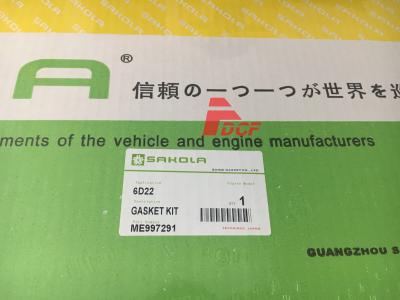 gaxeta ME997291 ajustado da revisão 6D22 para o jogo da gaxeta das peças de motor diesel da máquina escavadora