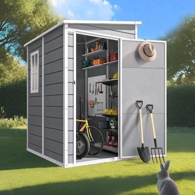 3X5Ft Plastic Garden Shed Backyard Storage Shed With Floor