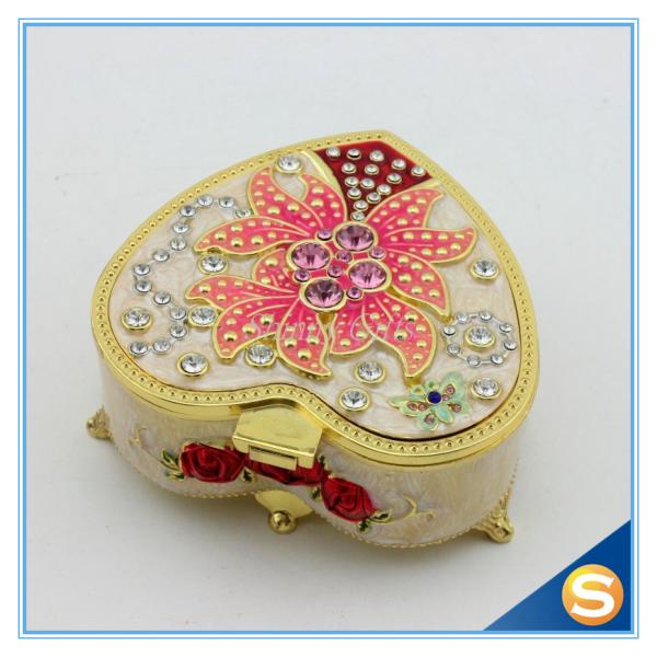 Promotion Gift Metal Zinc Alloy Jewelry Box with Mirror