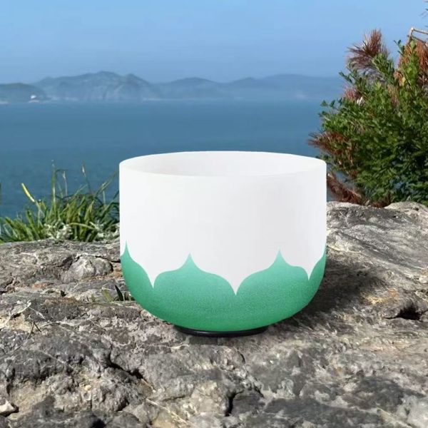 Pure Quartz Crystal Singing Bowl Set with Digital Musical Scale for Harmonic Resonance and Meditation