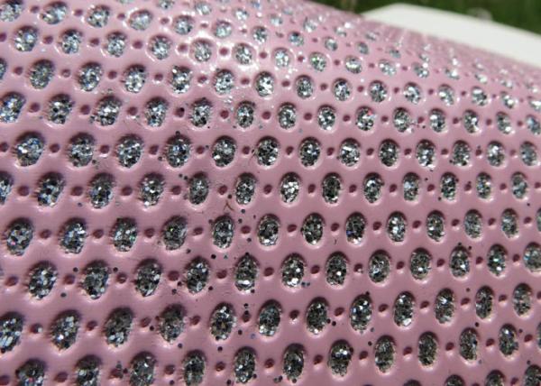 Chunky Metallic Sequined Perforated Leather Fabric Wallpaper Home Decoration Curtain