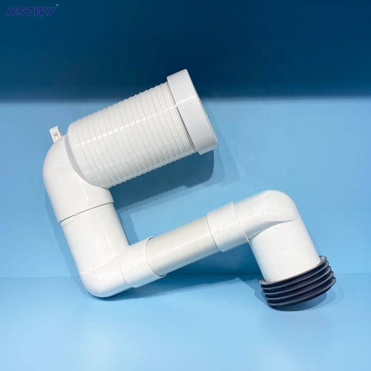 White PVC Bathroom Pipe Connector Type Toilet Accessory Toilet Sitting Basin Pipe