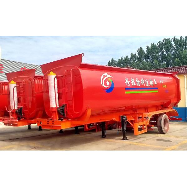 U-shaped Rear Tipping Semi Trailers for Powder Sludge Tank Rear Tipping Trailers
