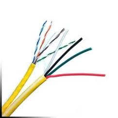 24 AWG 4 Pairs UTP CAT5E Siamese Cable with 2 Cores CCA Power for IP Camera